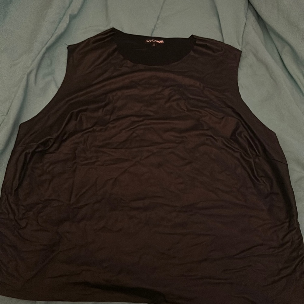Women’s faux leather top